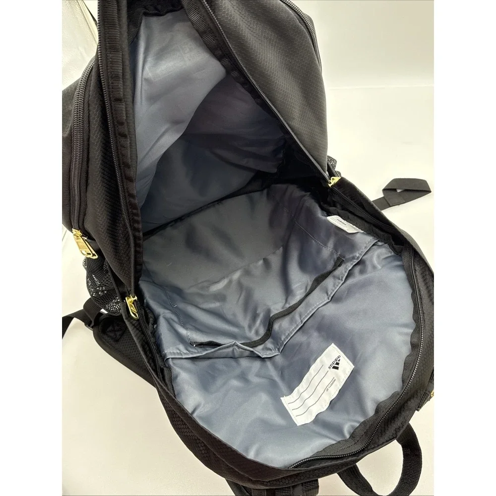 adidas Prime 6 Backpack Black Gold Metallic Honeycomb Ripstop LoadSpring Laptop